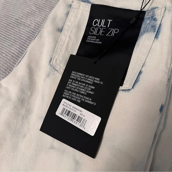 NWT Alexander Wang High Rise Straight Leg Cropped Denim Size 26 - Picture 3 of 13